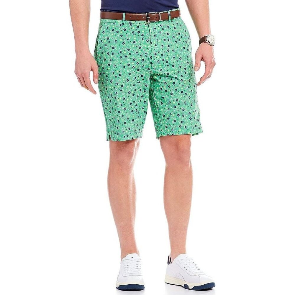 Polo Golf Ralph Lauren Green Floral Wicking Packable Performance Shorts 38